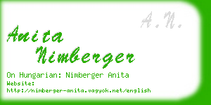 anita nimberger business card